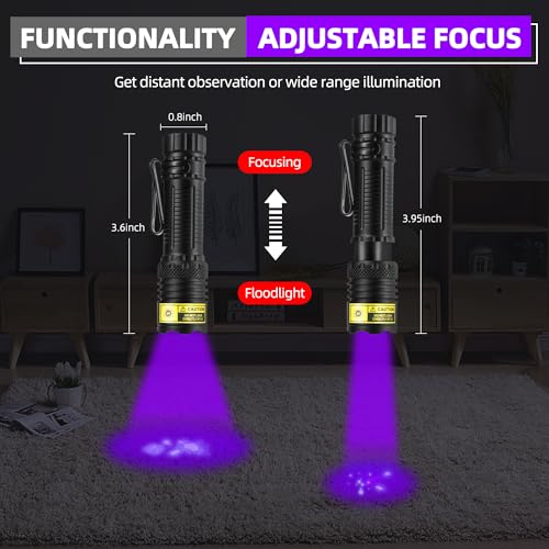 DARKBEAM 395nm UV Flashlight Black Light, Mini But Powerful Blacklight USB-C Rechargeable Focusable, Water Resistant Pet Urine Detector, Healing Resin by DARKBEAM - Image 4