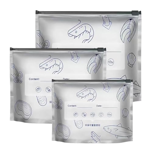 Bolsas reutilizables de almacenamiento de alimentos, bolsas de aluminio sellables para embalaje, a prueba de fugas, para refrigerador, congelador, despensa, organizador para aperitivos, té, verduras