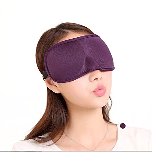 tinxi® 3D Haute Qualité Masque de Sommeil de lil Masque de voyage Masque la nuit pour bander les yeux anti-lumière Design en Violet