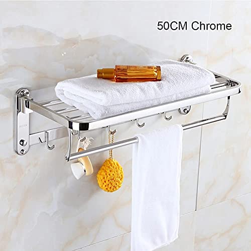 Support de serviette mural pour petite salle de bain avec crochets inox 304 - 7