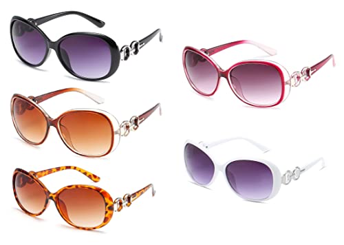 Sunglasses for Women Vintage Big Frame Ladies Shades UV400 Sun Glasses