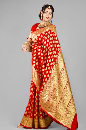 LYANNA red banarasi silk saree – image 7