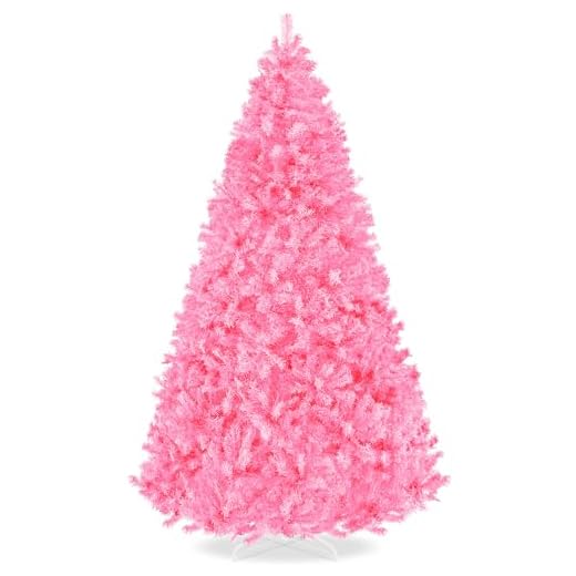 Best Choice Products 6ft Artificial Christmas Full Fir Tree Seasonal Holiday Decoration w/ 1,477 Branch Tips, Foldable Stand, Pink