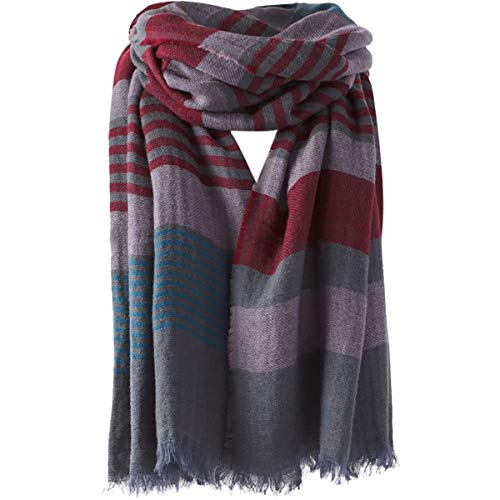 prAna - Unisex Flora Scarf, Grey Blue