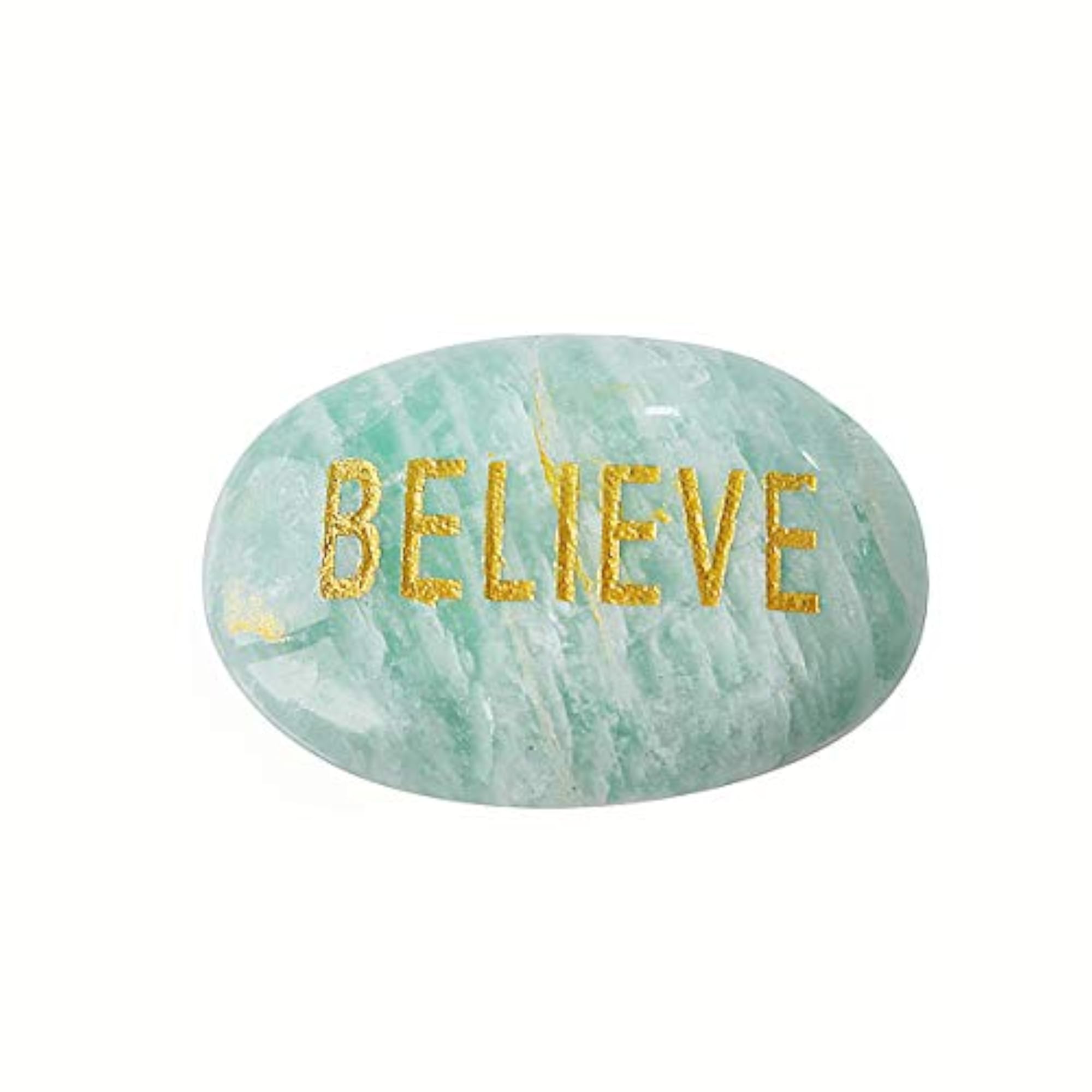 Oval Word Pocket Stone for Reiki Healing