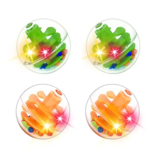 WEofferwhatYOUwant Bolas LED para Circuito – 4 Bolas Luminosas Activadas por Movimiento para Torres y Rampas | Repuesto Seguro para Bebés 9+ Meses | Juguete Sensorial Montessori Educativo Regalo