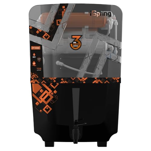 Image of iSpring Zinc Copper Alkaline Hydrogen |12 Liter Storage | RO+ZN+CU+ALK+ Negative ORP+UV+UF+TDS+PF | Best Water Filter for Home Drinking (Made In India)