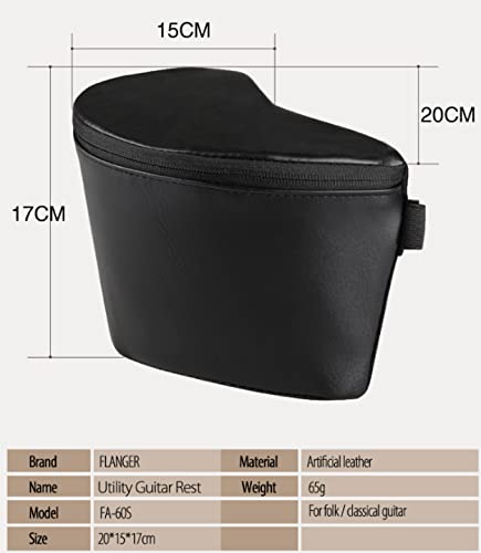 Flatsons Guitar Cushion Guitar Bass Cushion Pu Leather Cover Support For Classical Acoustic Electric Guitar Players Guitarist Musical Instruments Accessories Tool (Fa-60S Black) #TOP2