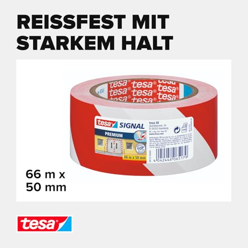 Absperrband rot-weiß tesa Signal Markierungsklebeband