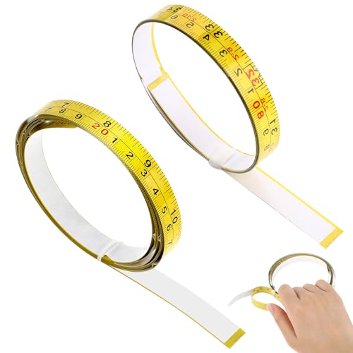 2 Pack Self-Adhesive Measuring Tape, 1M & 2M Left-Right Read