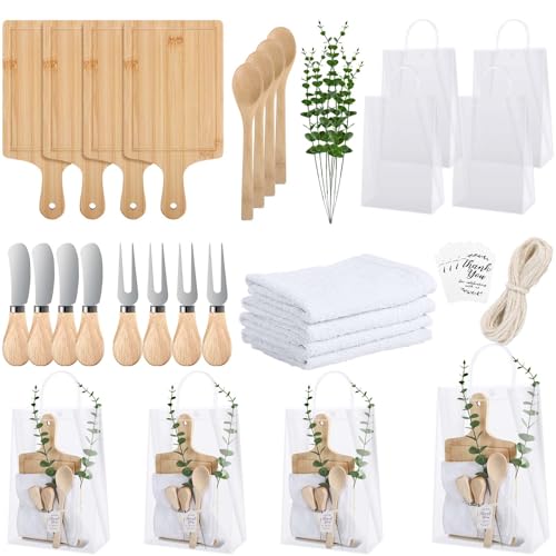 33Pcs Baby Shower Game Prizes 4 Set Bridal Shower Gifts Bamboo Cheese Board