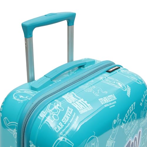 Image of YAYAVAR Scooby-Doo Kids Trolley Suitcase - 65L | Hard-Sided Printed Cabin Luggage with 8 Wheels, Number Lock, Scratch Resistant, Lightweight Travel Bag (60cm)