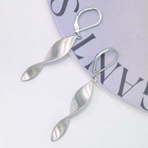 Sterling Silver Leverback Earrings for Women, 14K Gold and Silver Drop Dangle Earrings Jewelry Hypoallergenic Lightweight Lever Back Dangle Earrings for Gifts4