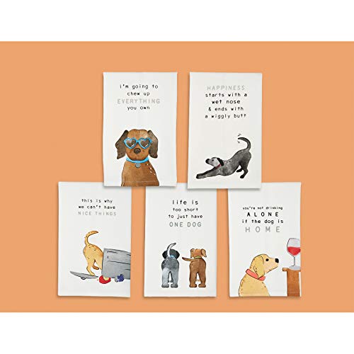 Mud Pie Happiness Starts Dog Towel #TOP2