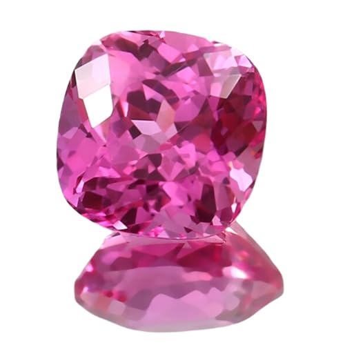 Saphir rose ceylan d'exception 9x9mm, pierre gemme facettée de haute joaillerie