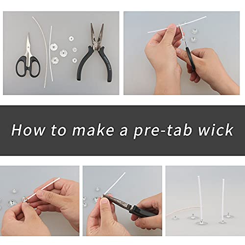 MILIVIXAY 800 pcs Candle Wick Tabs - Metal Candle Wick Sustainer Tabs