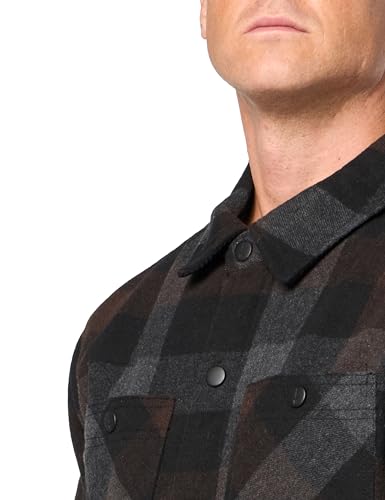 BASS OUTDOOR Men's Wool Blend Sherpa Lined Shacket3