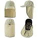 TOP-EX Mens Summer Baseball Cap with Neck Shade - Waterproof Sun Hat with Neck Flap Cover, UV SPF Protection Caps for Fishing Safari Outdoor Hiking, Beige L XL X-Large Extra Large Big Head Oversize