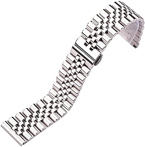 Bracelet acier inoxydable argent poli contre l'usure de votre montre