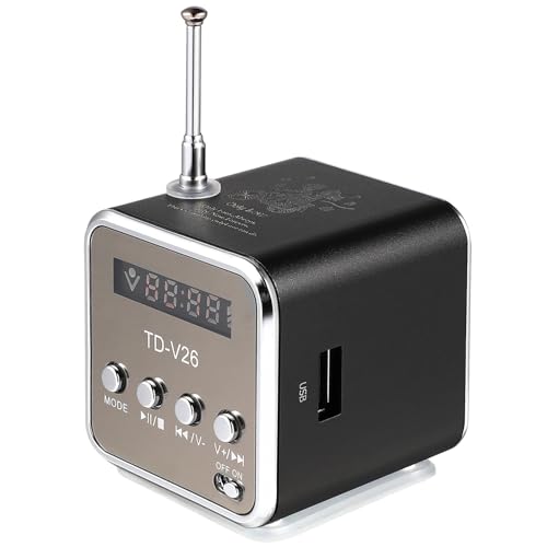 Altavoz inalámbrico portátil retro de aluminio con MP3 mini altavoz ligero para escritorio