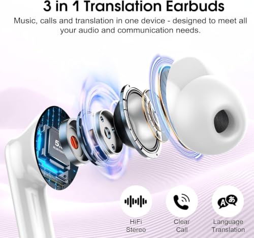 Image of Real Time AI Translation Earbuds 165 Languages 6 Modes No Subscription