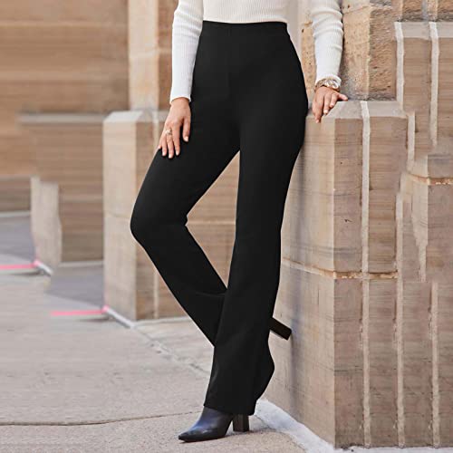 Generic High Waist Dress Pants for Women Fashion 2024 Straight Leg Slack Pant Stretchy Business Casual Work Trousers2