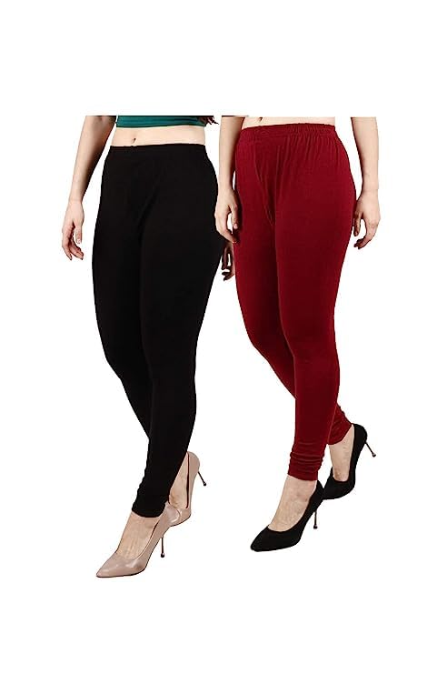 NE Collection Cotton Lagging girls & women 2XL Black & Maroon Pack of 2-picture-43