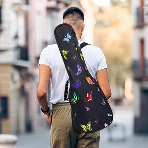 Housse pour ukulélé – Motif papillon coloré – Pour concert soprano ténor – 58,4 cm – Épaisseur : 10 mm – Rembourrée… - Les Beatles, Paul McCartney, John Lennon, RIngo Starr, George Harrison Housse pour ukulélé - Motif papillon coloré - Pour concert soprano ténor - 58,4 cm - Épaisseur : 10 mm - Rembourrée… – Image 6