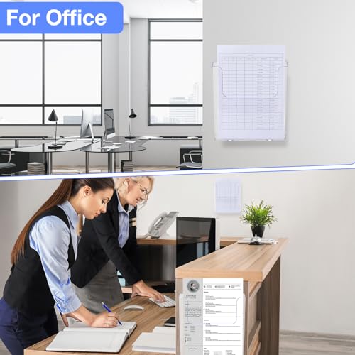 Ripeng 8 Pcs Brochure Holder 8.5 x 11 Inch Wall Mount Flyer Holder Acrylic Literature Mount Clear Magazine Wall Display Hanging Envelope Stand for Pamphlet File Home Office Supplies - Thumbnail 5