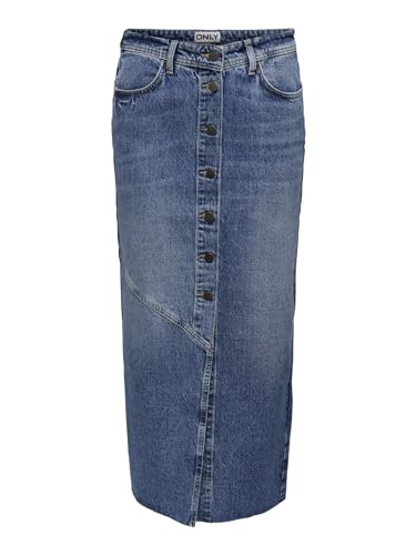 Only Falda Sheena Vaquera Azul Botones para Mujer XS