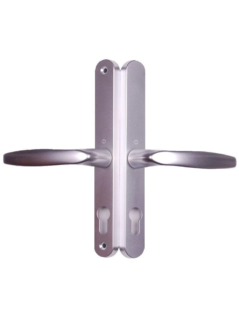 Fullex Silver Door Handle 68Mm Pz 215Mm Screw Fix 3840N