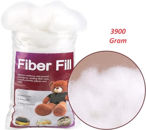 Image of Premium Synthetic Cotton Filling - Racron Polyester Fiber | Cushions, Pillows, Toys | Non-Allergenic & Washable (3900 Grams or 3.9 Kg)
