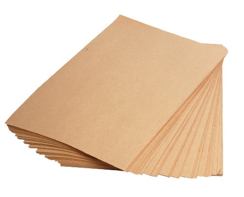 Clairefontaine 396004C Paquet Papier Kraft - 100 Feuilles Papier Kraft Vergé Brun A4 21x29,7 cm 90g - Papier Double Face pour le Croquis et le Dessin