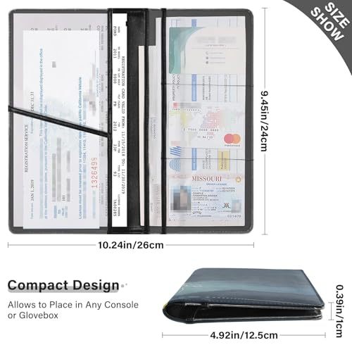 Organizador de guantera slim de cuero miniatura 3