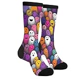 Wandersocken Lächelnder Geist Trekkingsocken Weich Fun Crew Socken Atmungsaktiv Tennissocken For Outdoor Pilates Yoga Training 40Cm
