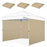 Acepic インスタントキャノピーテント サイドウォール 10x10 ポップアップキャノピー用 210D防水 サイドウォール3ピース カーキ (サイドウォール3個のみ、キャノピーテントは含まれていません)