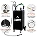 Gas Caddy 30 Gallon Portable Fuel Caddy with Wheels and Hand Bidirectional Siphon Pump, Large Container Diesel Can for ATV, Car, Mowers, Tractor, Boat, Motorcycle (Black)