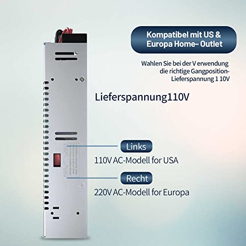 RUIZHI 12V 30A Netzteil Schaltnetzteil, DC 360W Adapter Transformator Universal Regulated Switching für LED Streifen, 3D Drucker,Radio, Computerprojekt – Bild 4