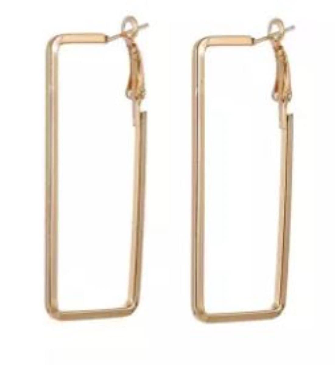 DENICRAAS Rectriangle Shaped Alloy Love Golden Hoop Earring for Women And Girls Iolite Alloy Hoop Earring (B09RC7RR93) Amazon Price History, Amazon Price Tracker
