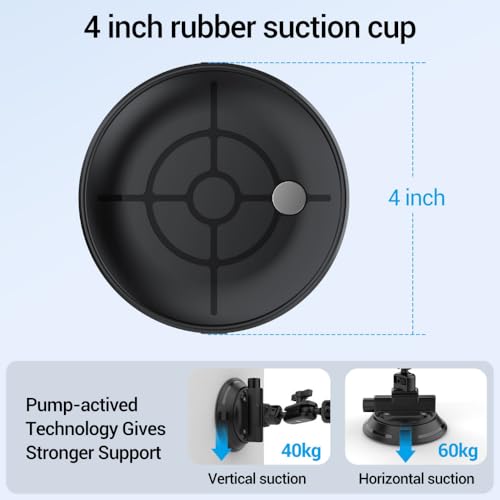 Image of yantralay 360 Rotation Suction Cup Camera Mount with Pump Lock | Heavy Duty Action Camera & Mirrorless Holder for Insta 360 X5 /X4, D JI OS MO Action 6 /5 /4, Go pro Hero 13 /12