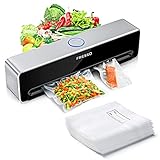 FRESKO Vacuum Sealer Machine with Vacuum Sealer Bags Quart Size 140 Pack 8'x12'