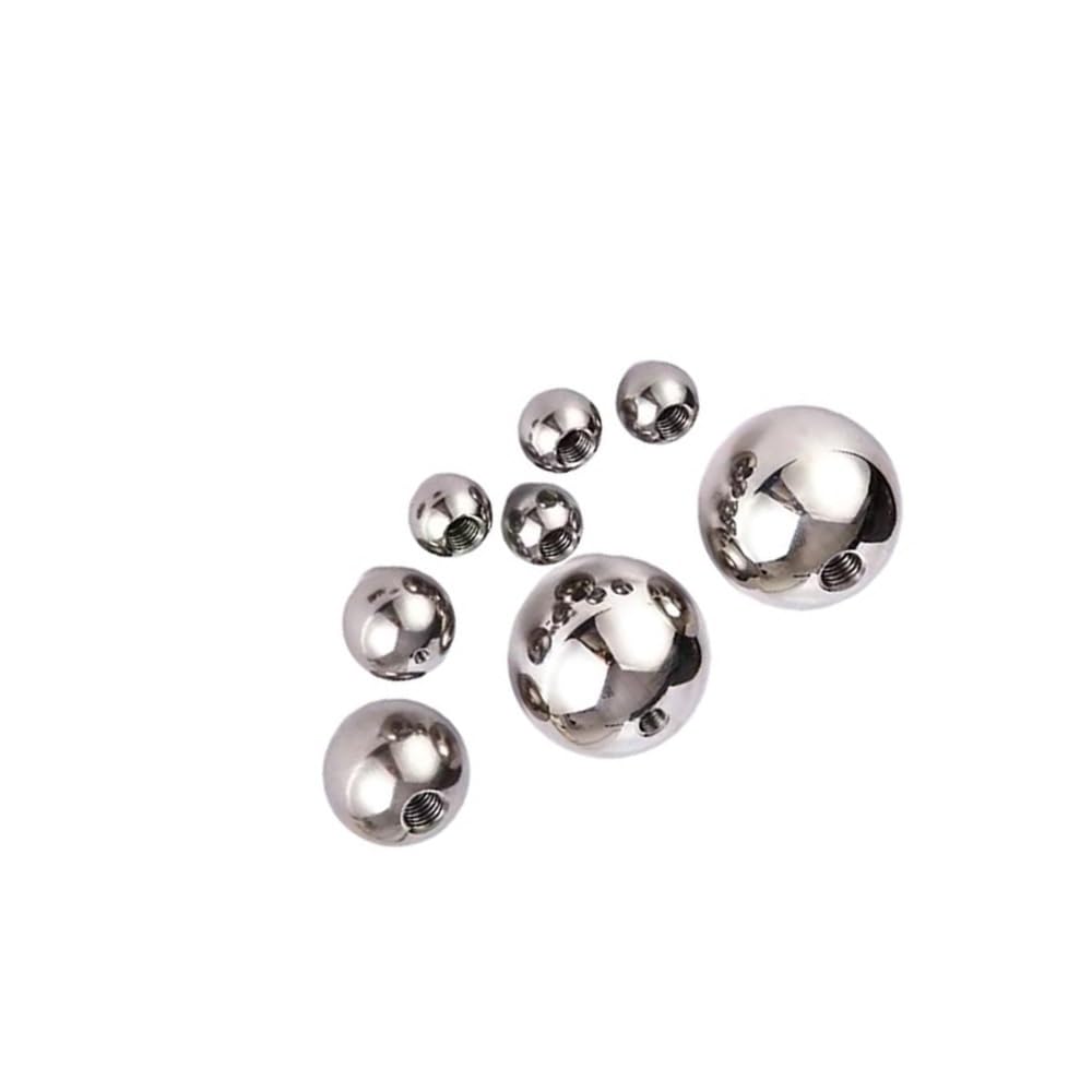 Vite a ricircolo di sfere con dado singolo, perline a sfera in SUS 304 filettate M10, sfere in metallo solido con filettatura femmina a mezzo foro da 15-60 mm(30mmx1pcs)