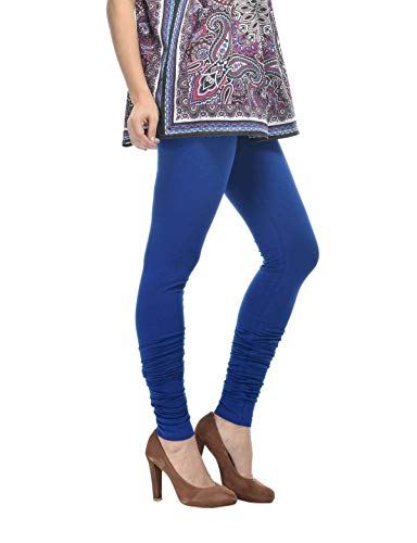 Image of Frenchtrendz Women's Cotton Spandex Stretchable Mid Rise Slim Fit Churidar Leggings Pull On