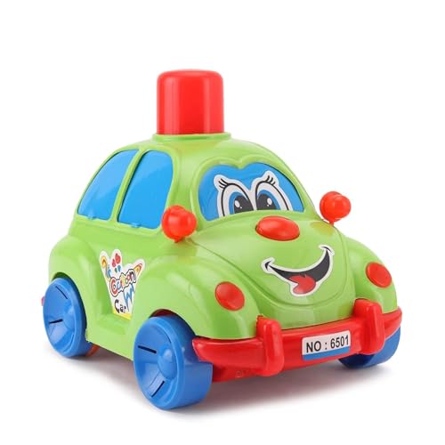 Image of ToyBharat Push N Go Cartoon Car - Fun Multicolour Toy for Kids 1-6 Years, Safe, Durable & Gift-Ready