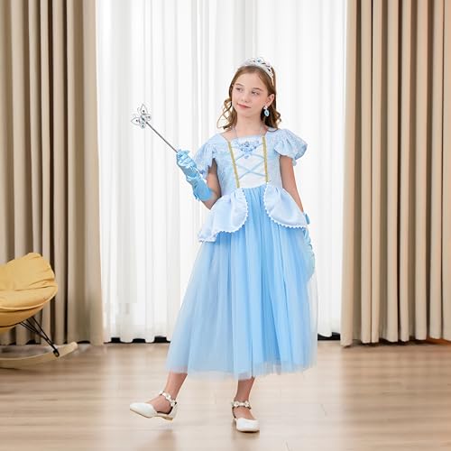 Disfraz de Princesa Azul para Niñas 5-6 Años miniatura 4