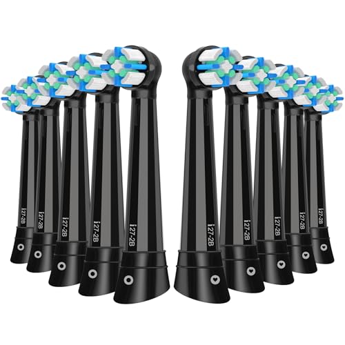 10 cabezales IO compatibles con Oral B iO 3/4/5/6/7/8/9/10 Series cepillo de dientes eléctrico, cabezales compatibles con Oral b para un cuidado suave, cabezales de cepillo de dientes IO (negro)