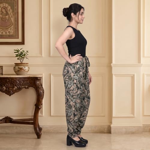 Image of FASHION GALLERY Women's Rayon Relaxed Fit Patiala Salwar with Full Length Drawstring Closure Type and Flexible Waist|Patiala Pant for Woman