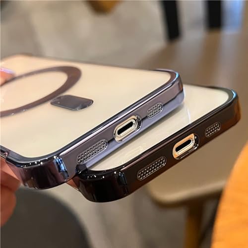 Coque iPhone 15 Plus rigide antichoc transparente étui magnétique ultra mince - 6