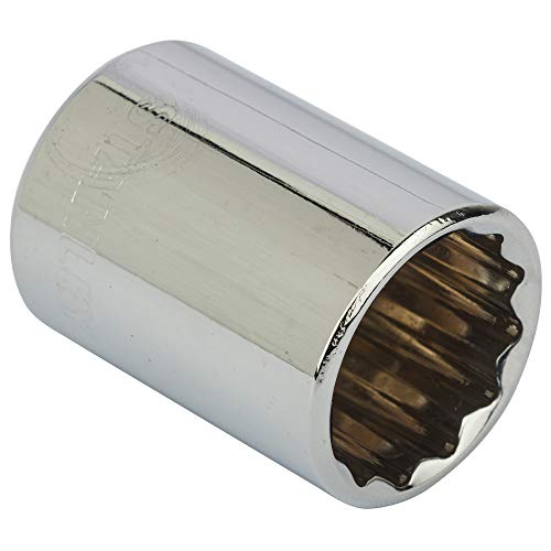Image of STANLEY 1-88-794 Chrome Vanadium Steel 12 Point Standard Socket 1 /2 inch 22 mm Silver