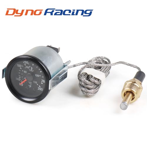 52mm Water Temp Gauge 110–265°F | Yellow Light - Image 3